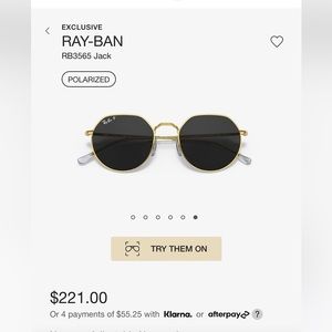 Ray Ban 3565 Jack sunglasses! (Case Included)